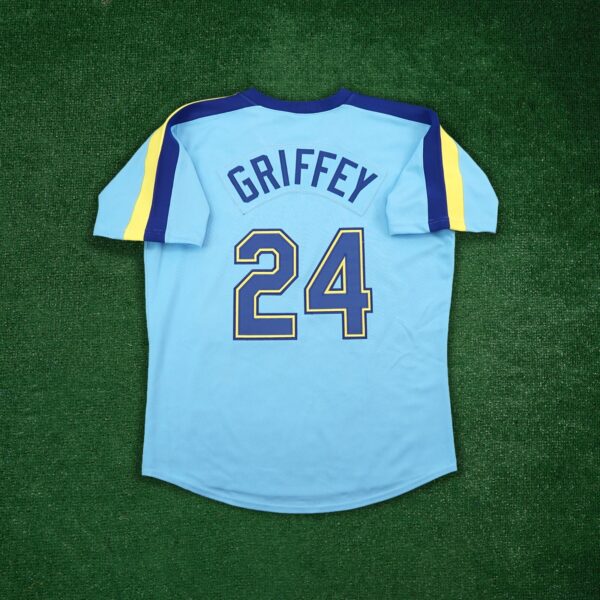 Ken Griffey Jr 1982 Seattle Mariners Cooperstown Blue Throwback Jersey
